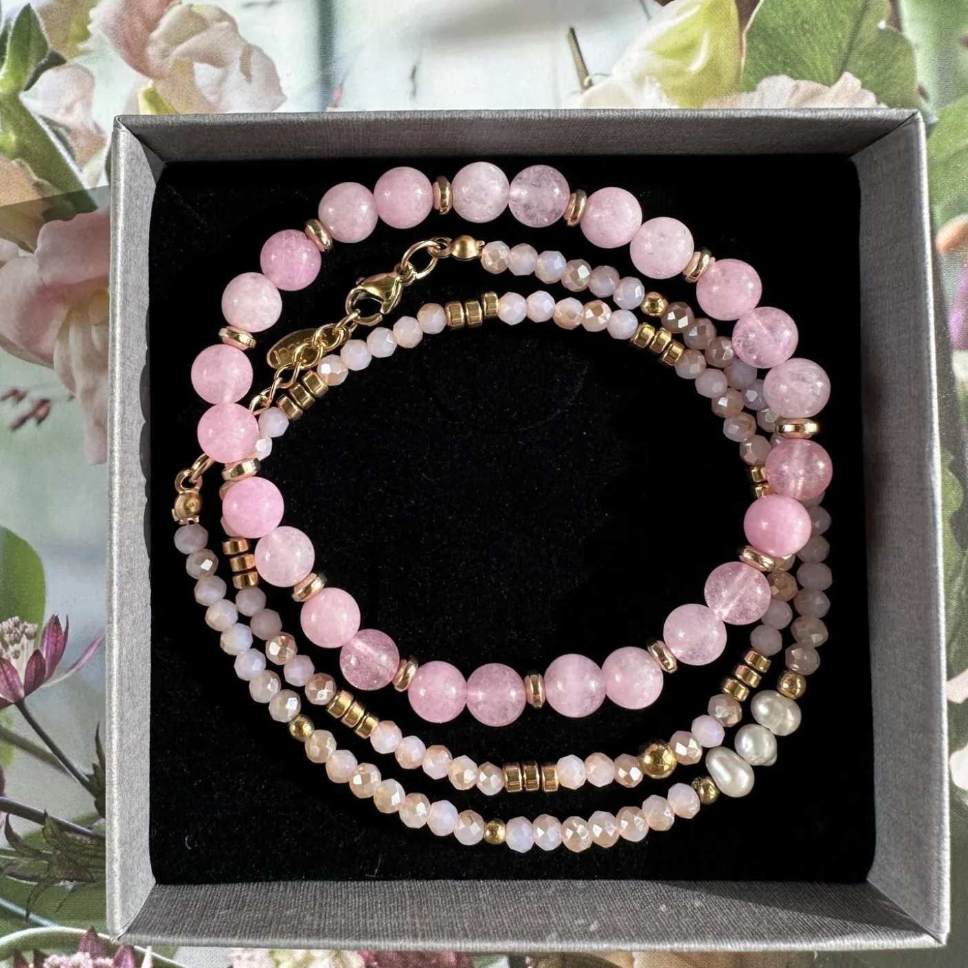 Armbånd GISELE Rose – Sæt med 3 stk