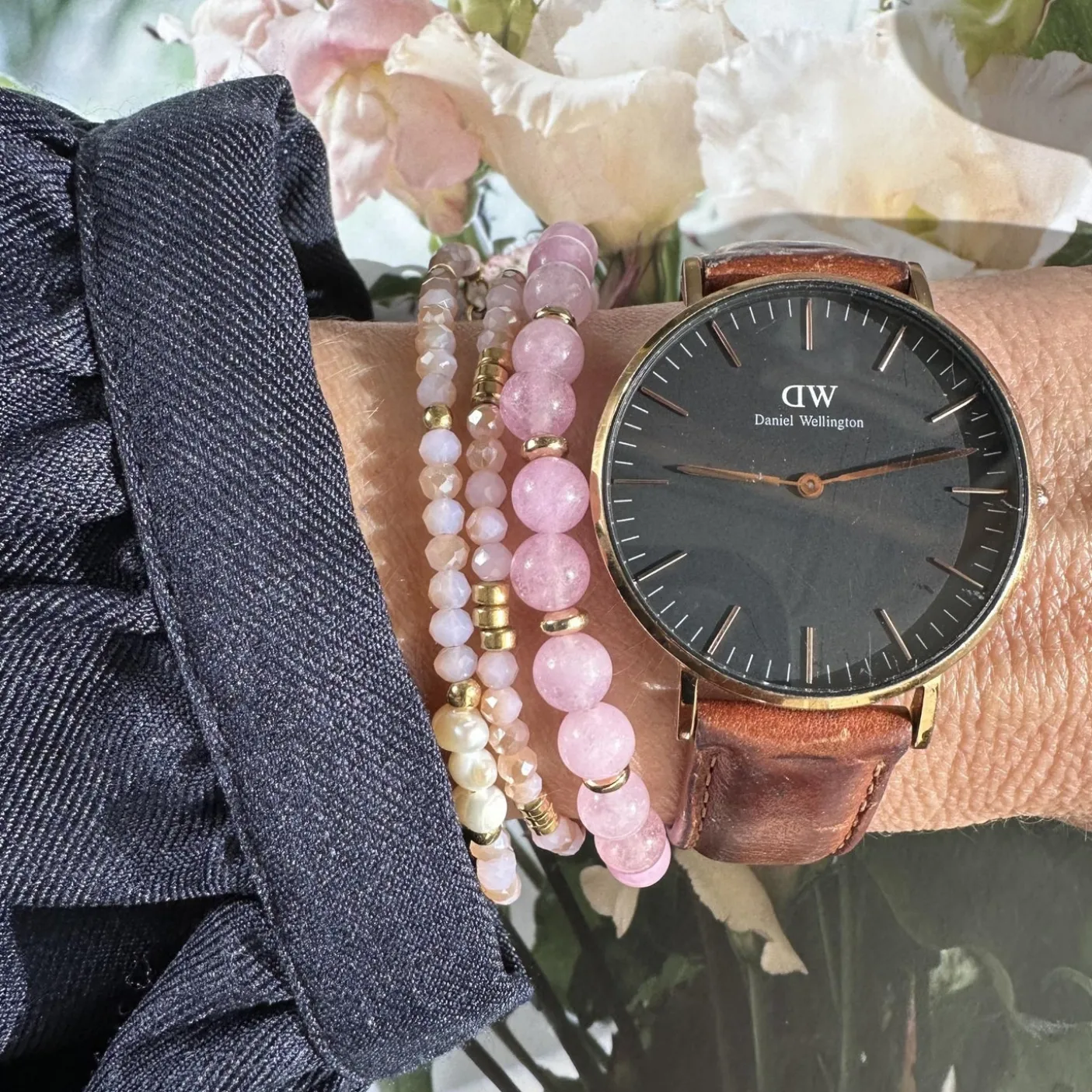Armbånd GISELE Rose – Sæt med 3 stk