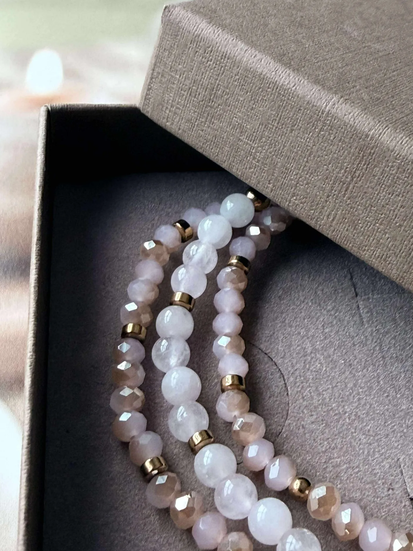 Armbånd Leah Soft Rose – Sæt med 3 stk