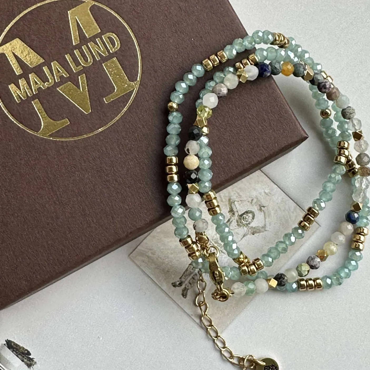 Armbånd Marika Aqua- Sæt med 3 stk