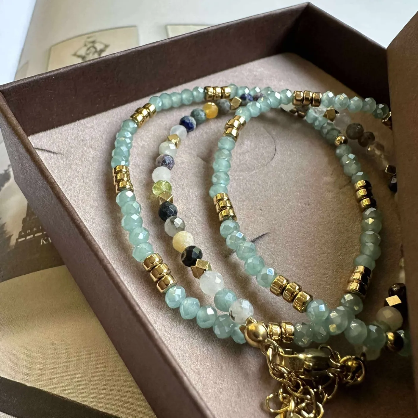 Armbånd Marika Aqua- Sæt med 3 stk