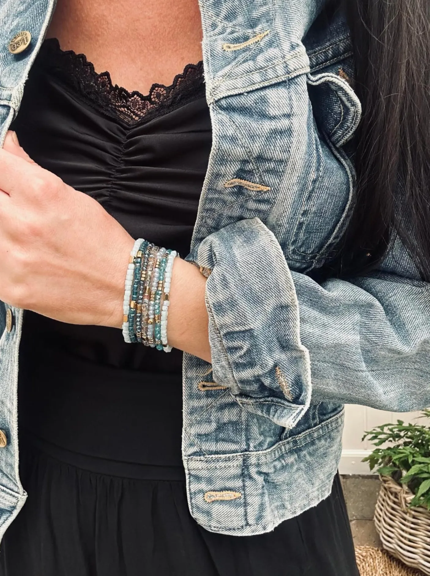 Armbånd Merle – Blue mix 1.Stk