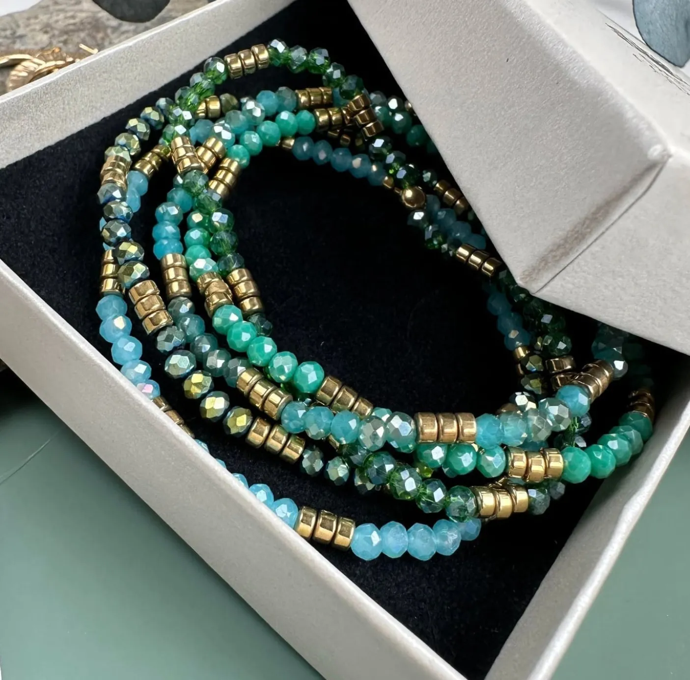 Armbånd Merle – green mix 1.Stk