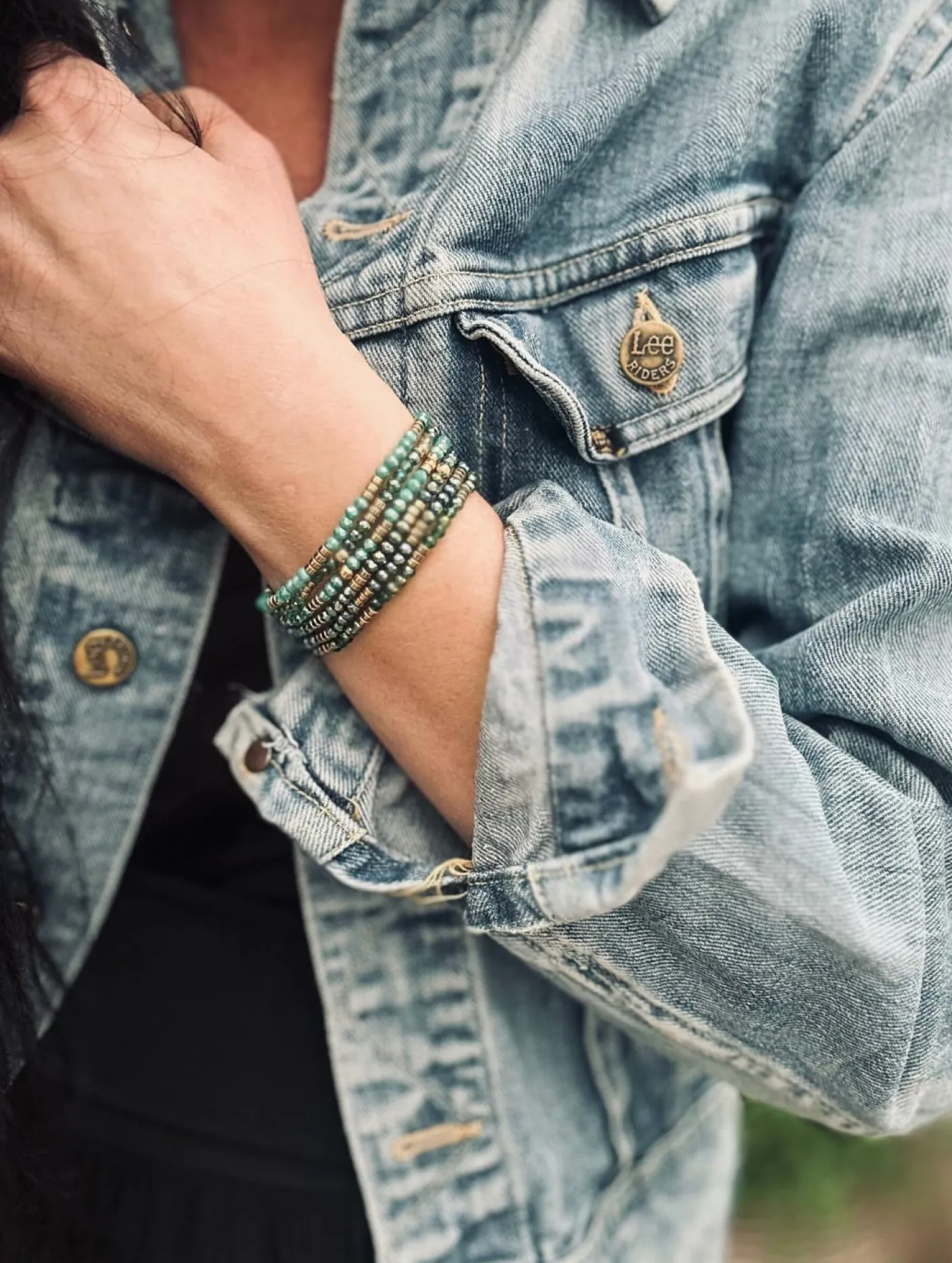Armbånd Merle – green mix 1.Stk