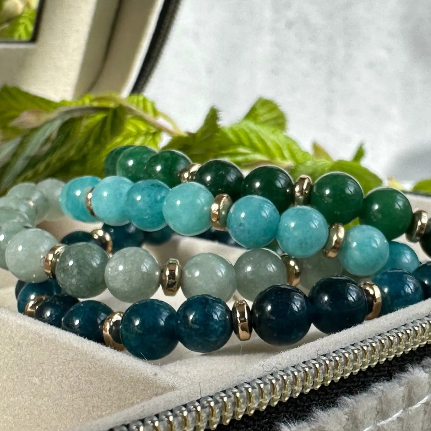 Armbånd Mollie – Green mix