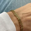 Armbånd Nelly forgyldt 17cm - Vandfast