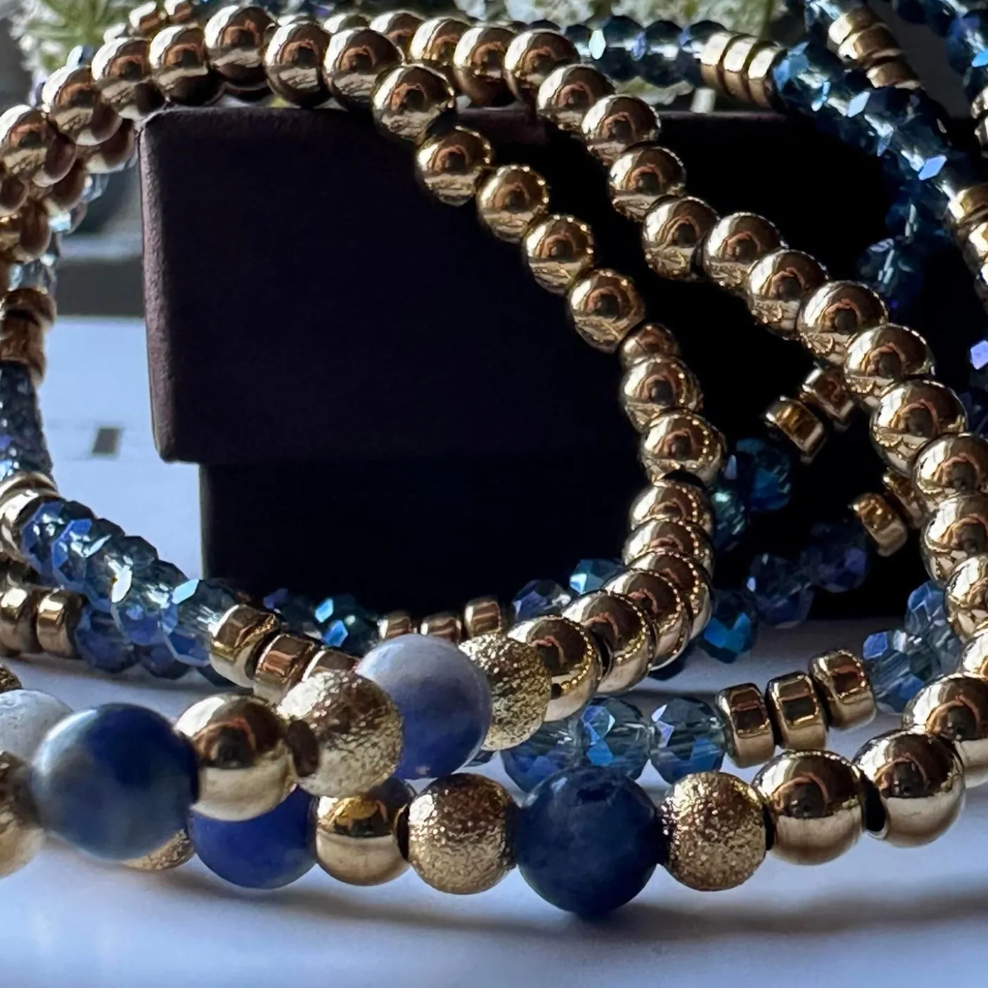 Armbånd Ofelia Navy - Sæt med 5 armbånd