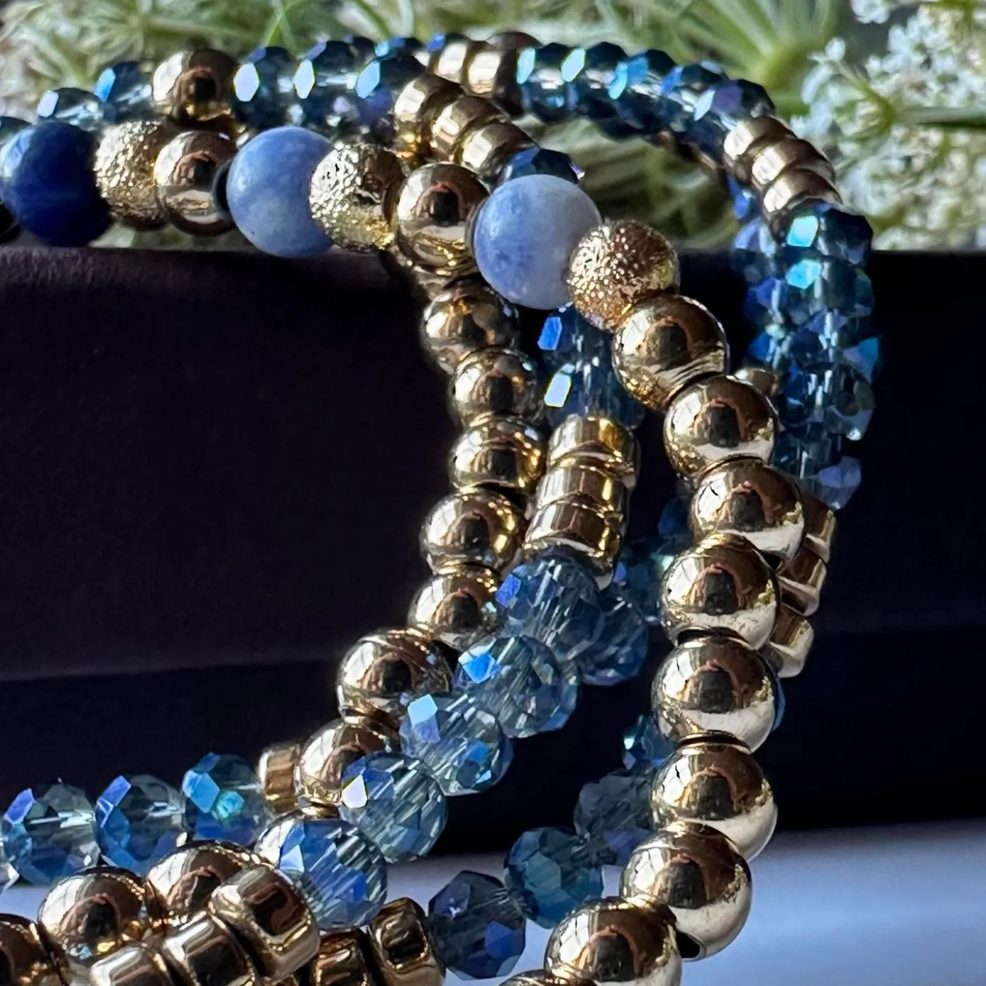 Armbånd Ofelia Navy - Sæt med 5 armbånd