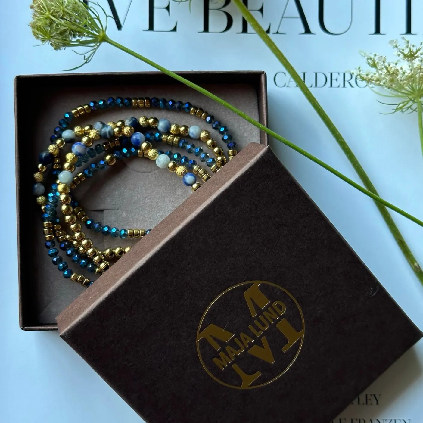 Armbånd Ofelia Navy - Sæt med 5 armbånd