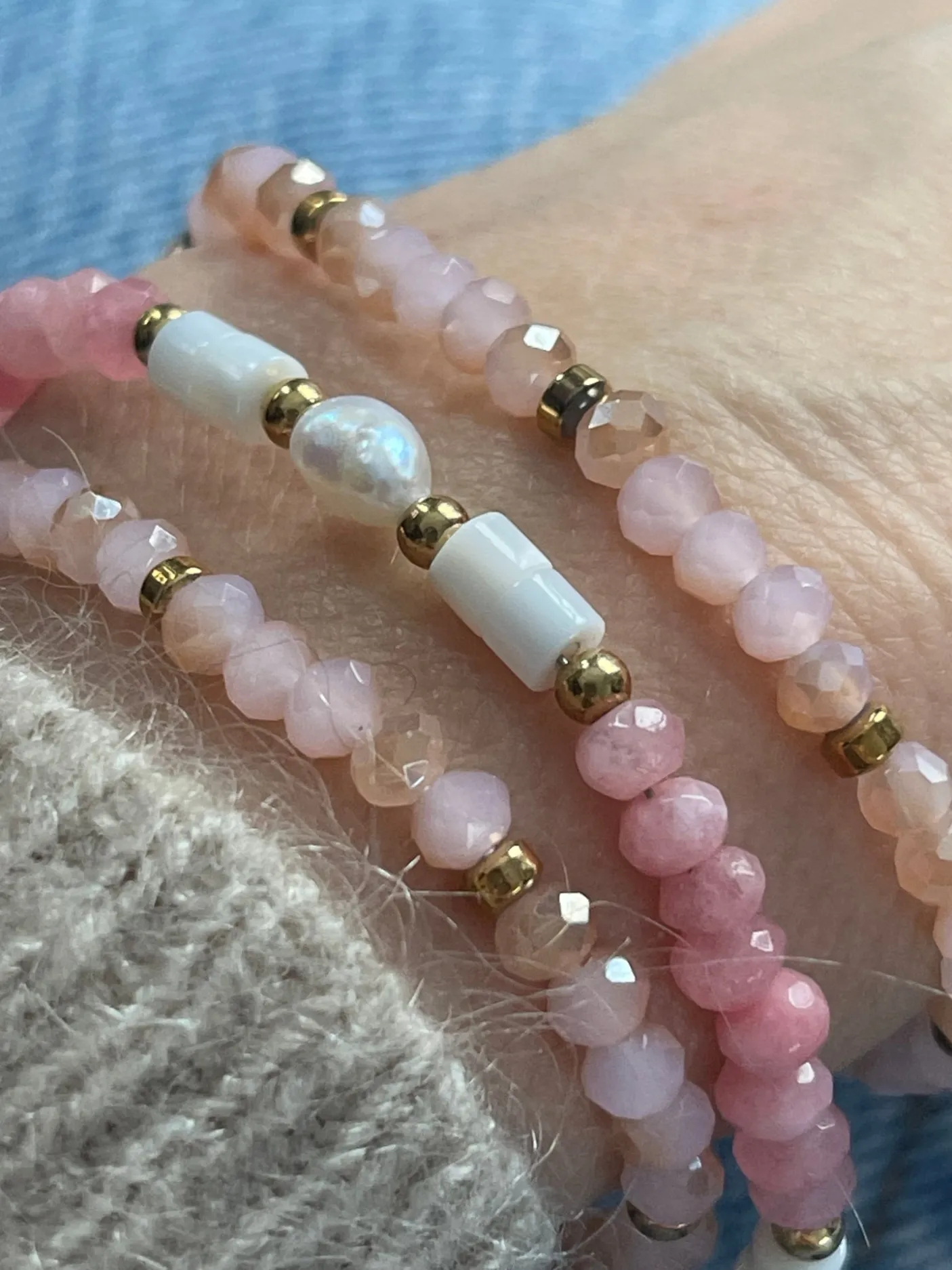 Armbånd Sarabella Soft Rose – Sæt med 3 stk