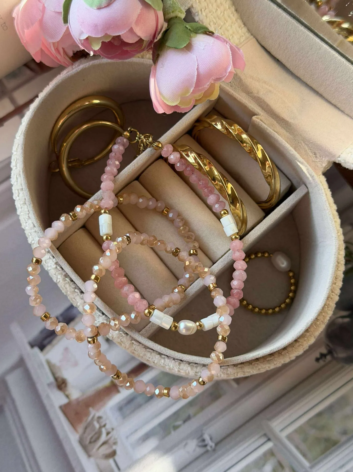 Armbånd Sarabella Soft Rose – Sæt med 3 stk