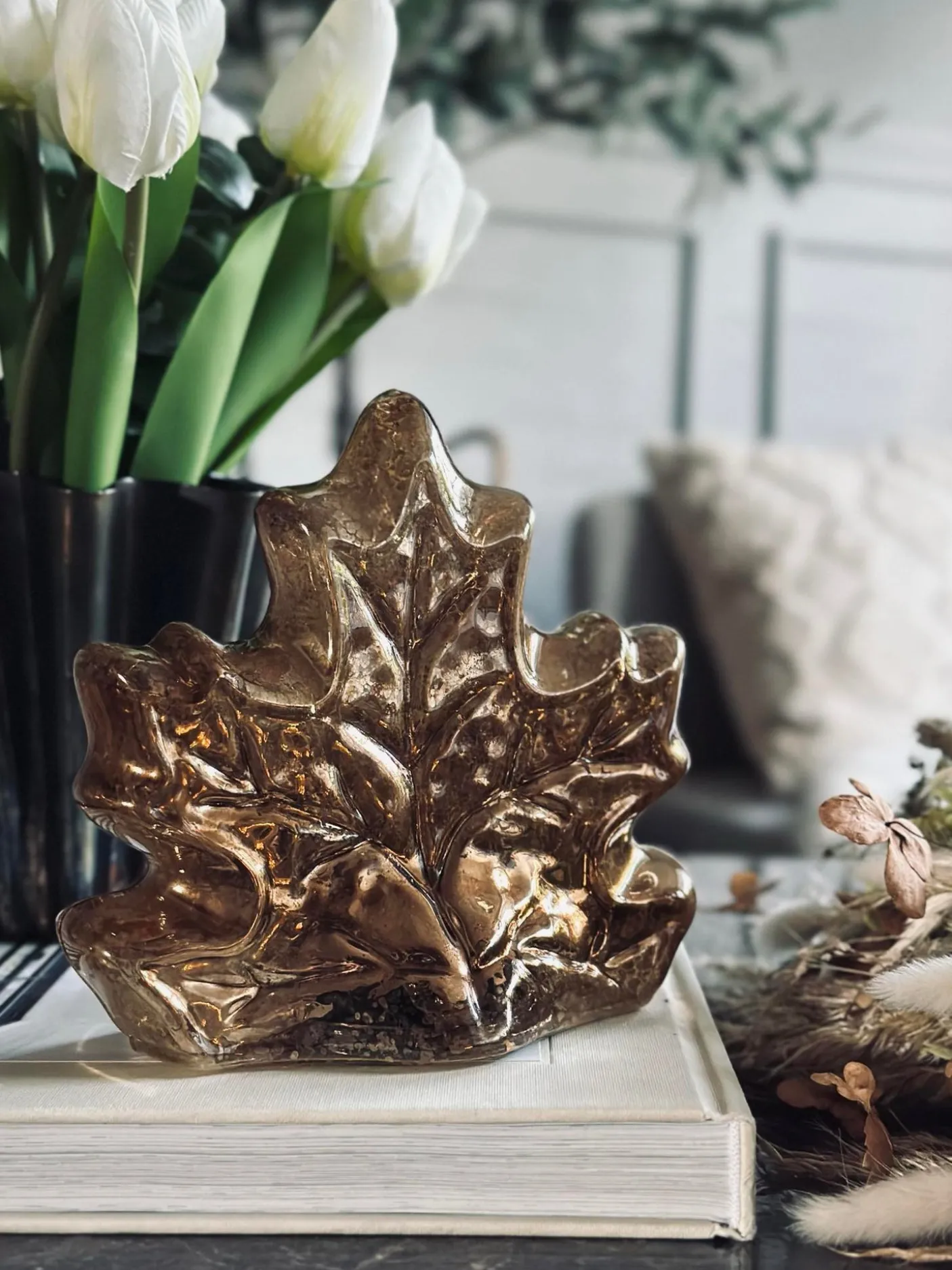 Blad med led lys og timer - Flere farver
