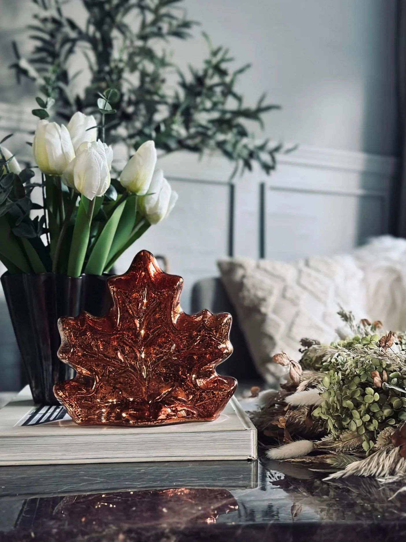 Blad med led lys og timer - Flere farver