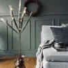 Blomst med LED lys 90 cm - Grey