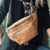 Bæltetaske i vintage look CLASSY - Camel