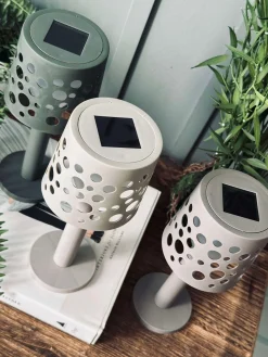 Bordlampe med solceller - Lys beige