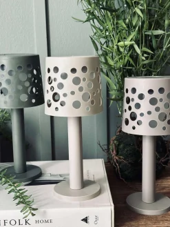 Bordlampe med solceller - Lys beige