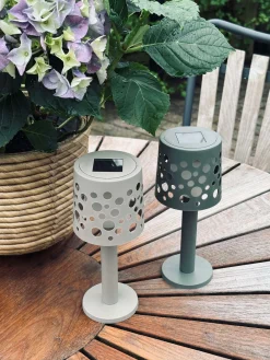 Bordlampe med solceller - Lys beige