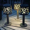 Bordlampe med solceller - Mørk beige