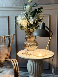 Bordlampe Retro - Beige / guld