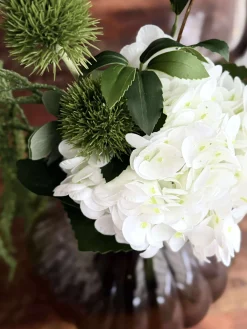 Buket - Lille hvid hortensia / Lime