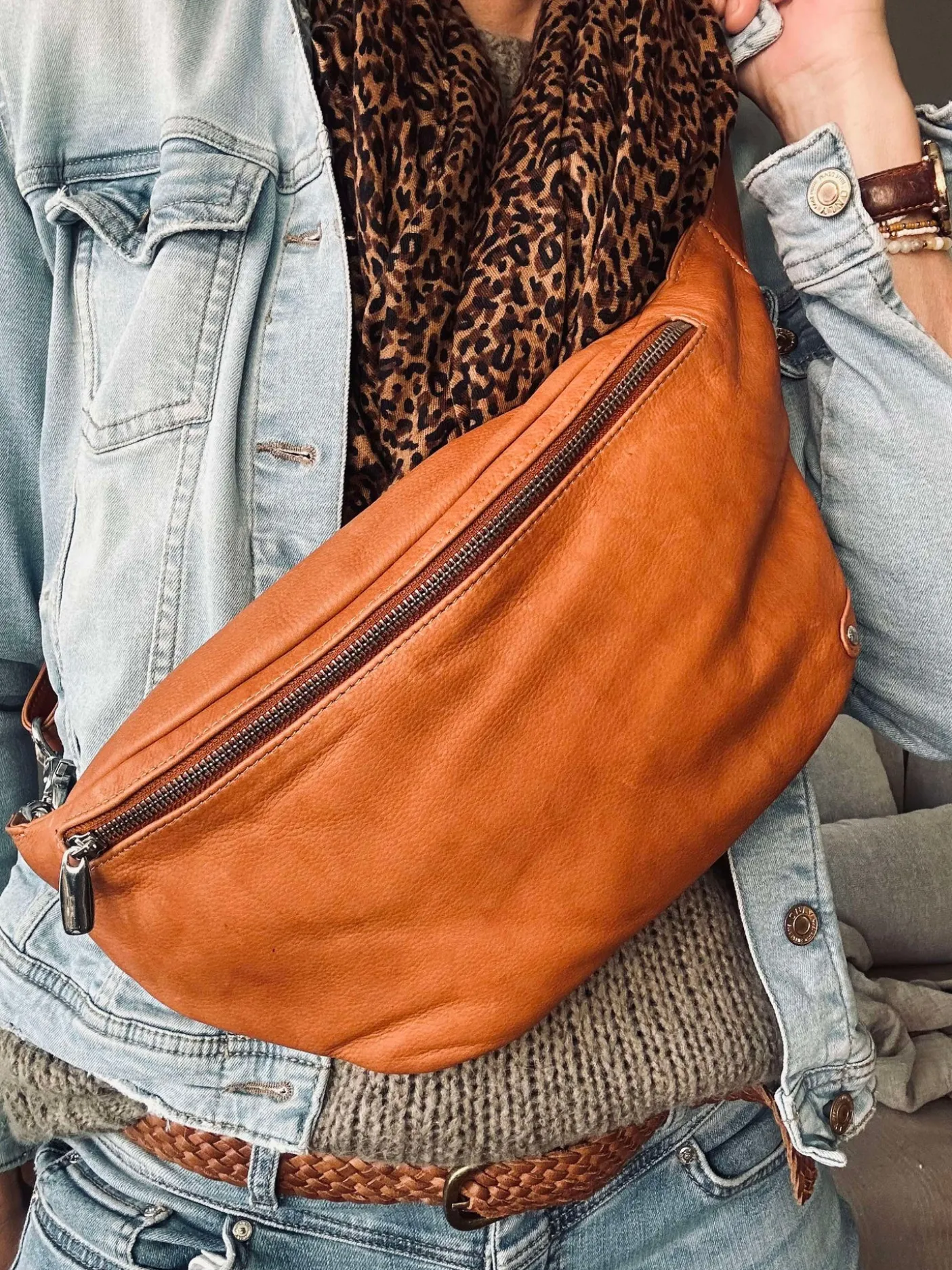 Bumbag Aura Big Cognac