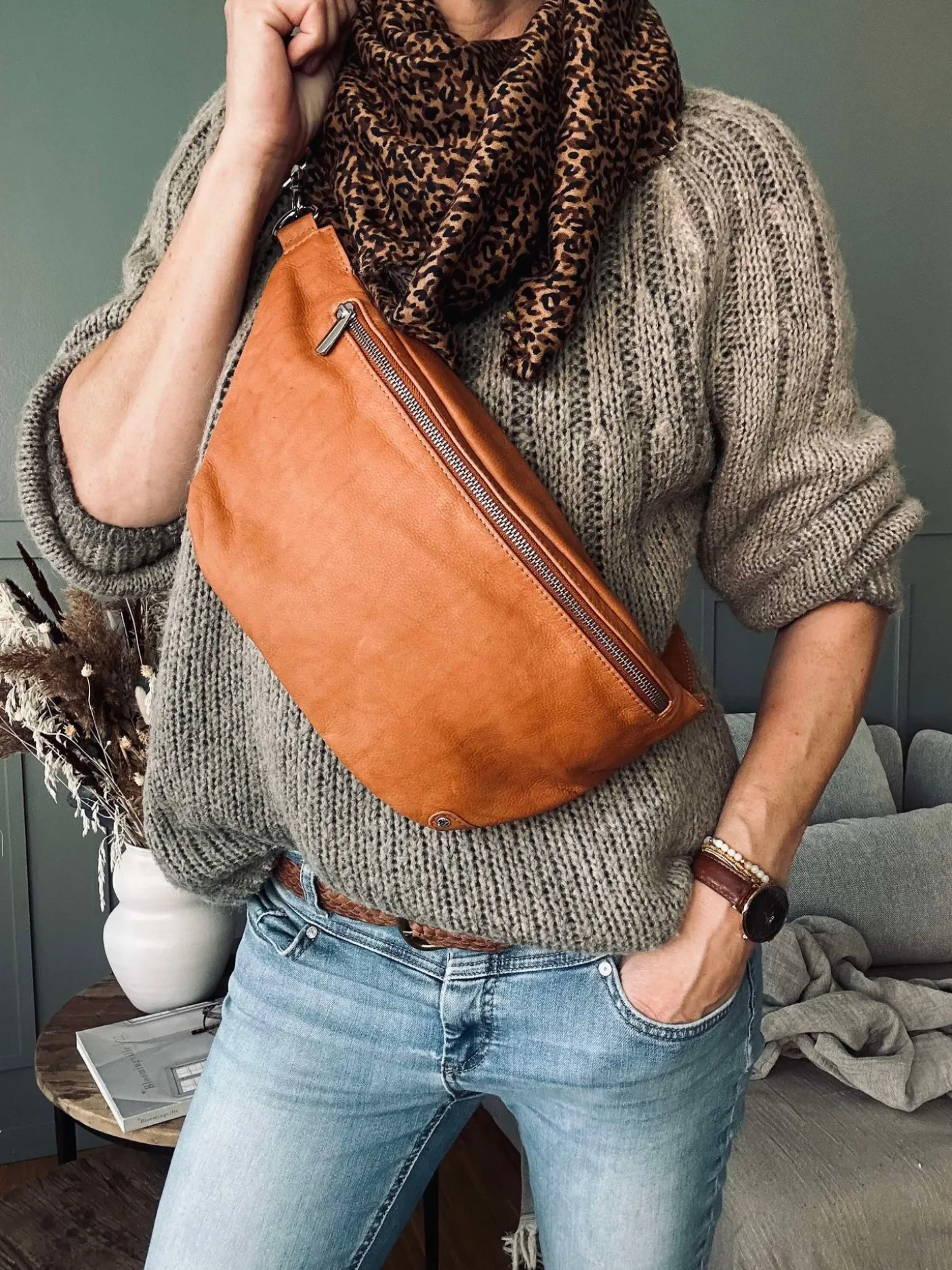 Bumbag Aura Big Cognac