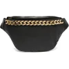 Bumbag - BLACK / GOLD i blød skind kvalitet