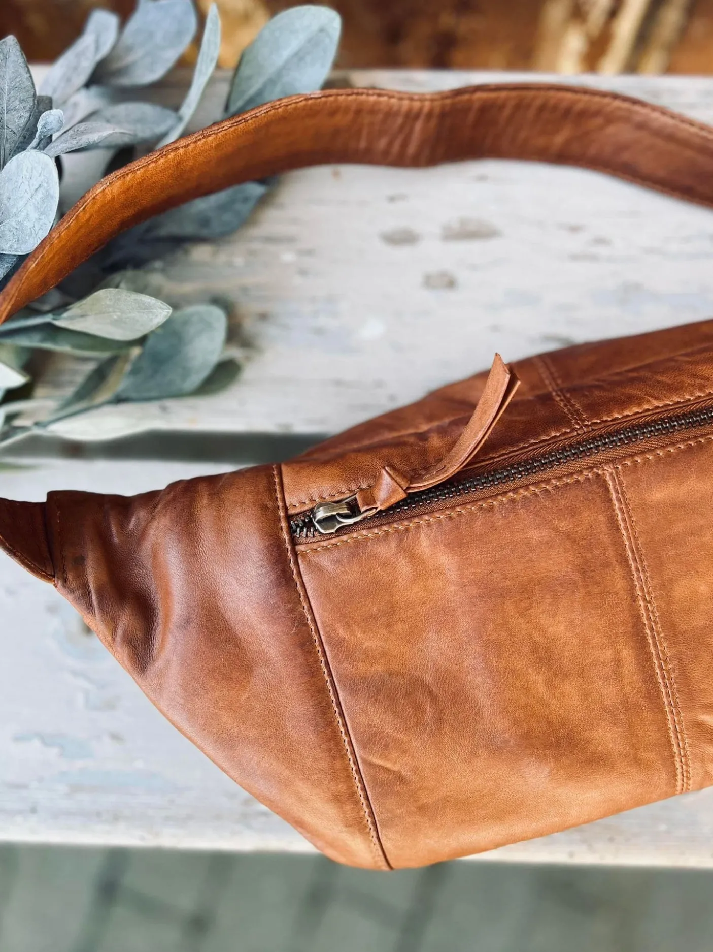 Bumbag JUNE - BIG Cognac