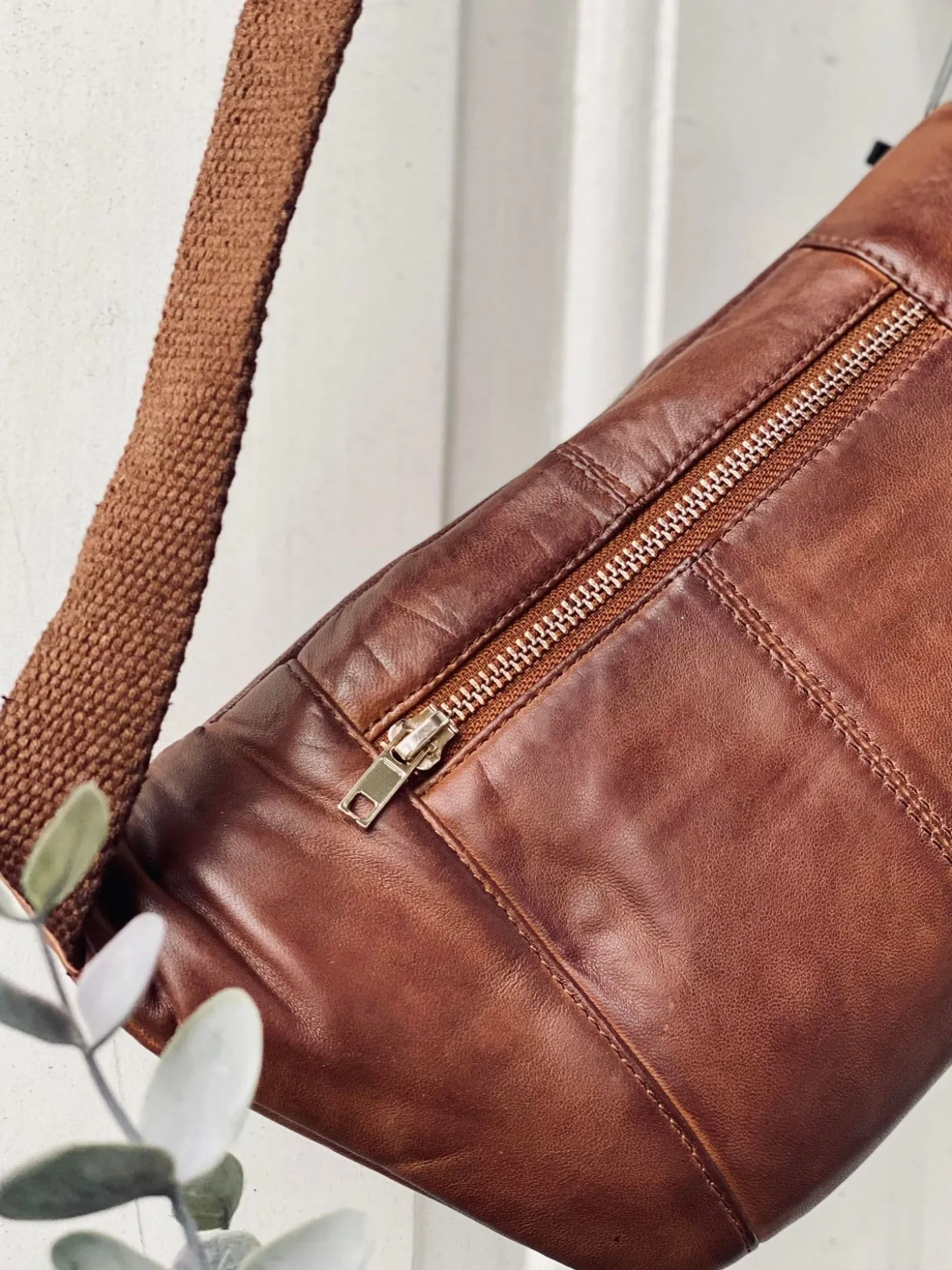 Bumbag JUNE - Dark cognac