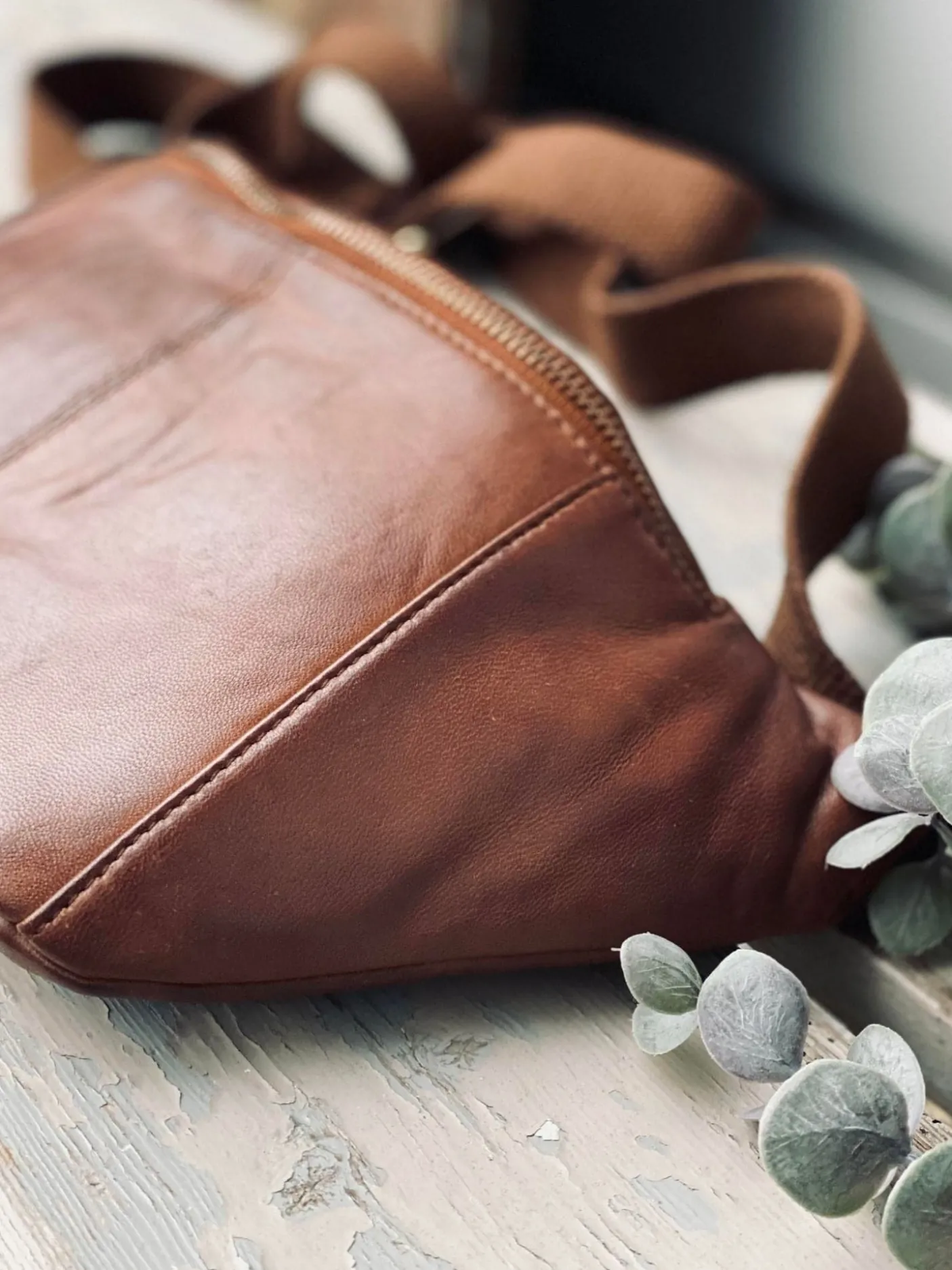 Bumbag JUNE - Dark cognac