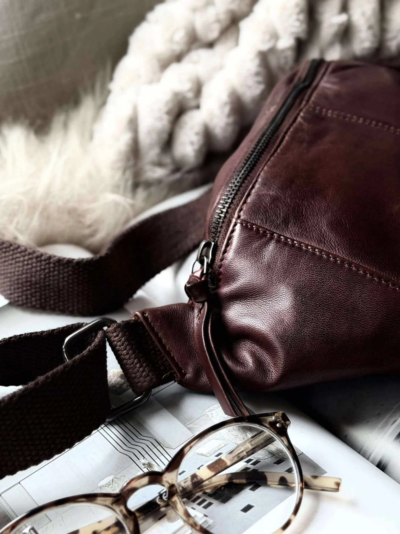 Bumbag JUNE - New Dark cognac