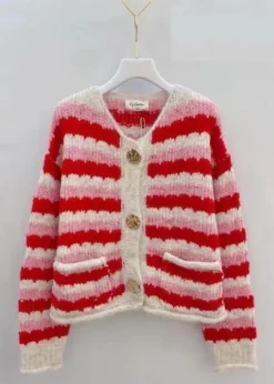 Cardigan Rød strib