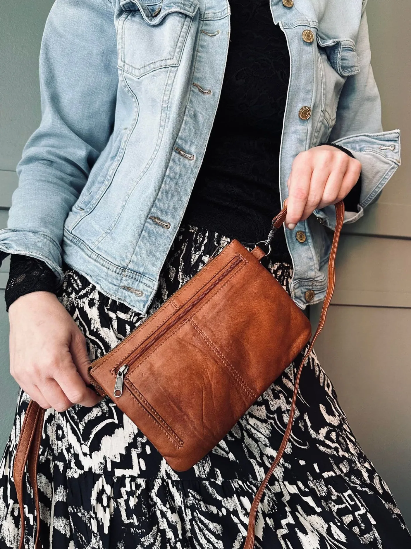 Clutch Jelva Cognac