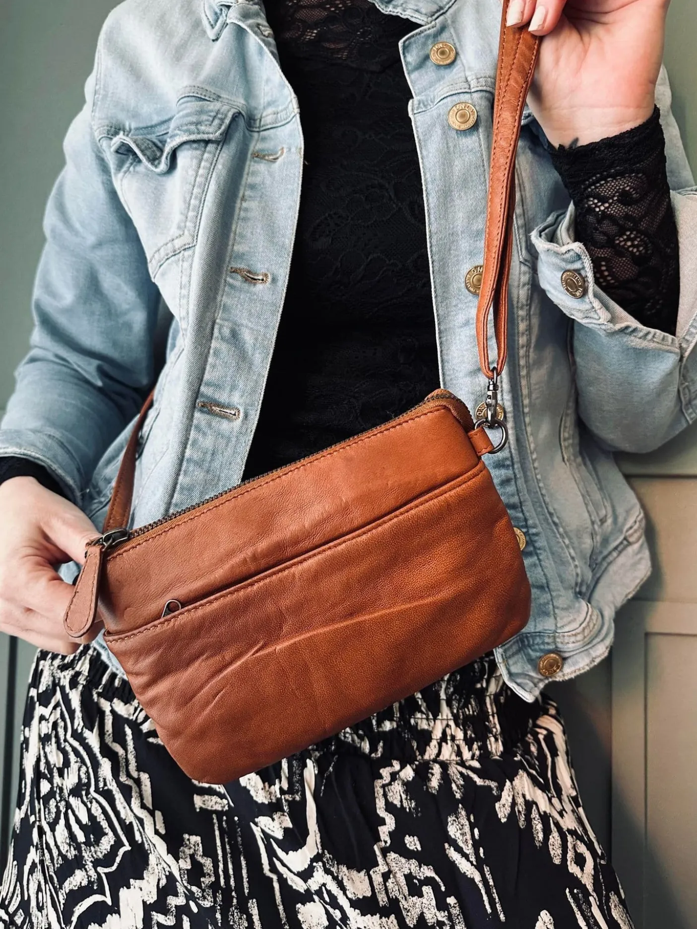 Clutch Jelva Cognac