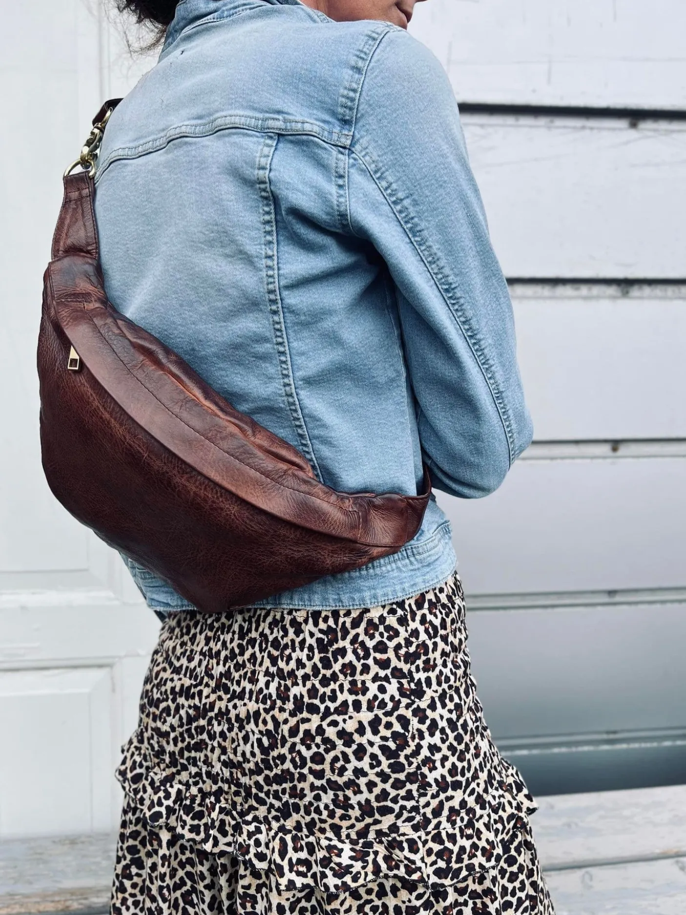 Cool Buffy Bumbag i smørblødt læder - Brandy