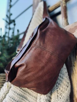 Cool Buffy XL Bumbag i smørblødt læder - Brandy