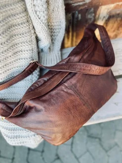 Cool Buffy XL Bumbag i smørblødt læder - Brandy