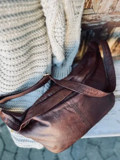 Cool Buffy XL Bumbag i smørblødt læder - Brandy