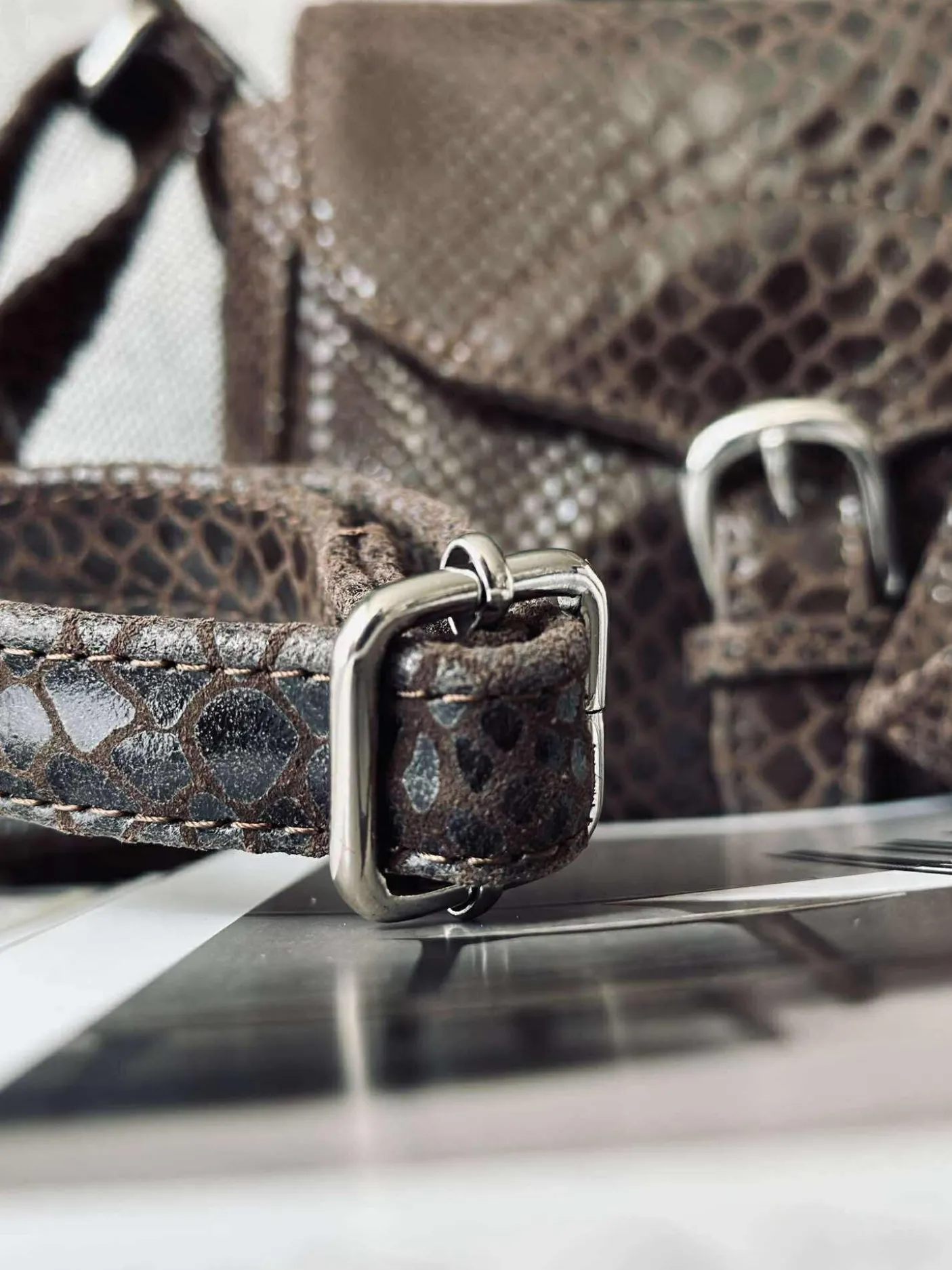 Crossbody Aura - Brown croco