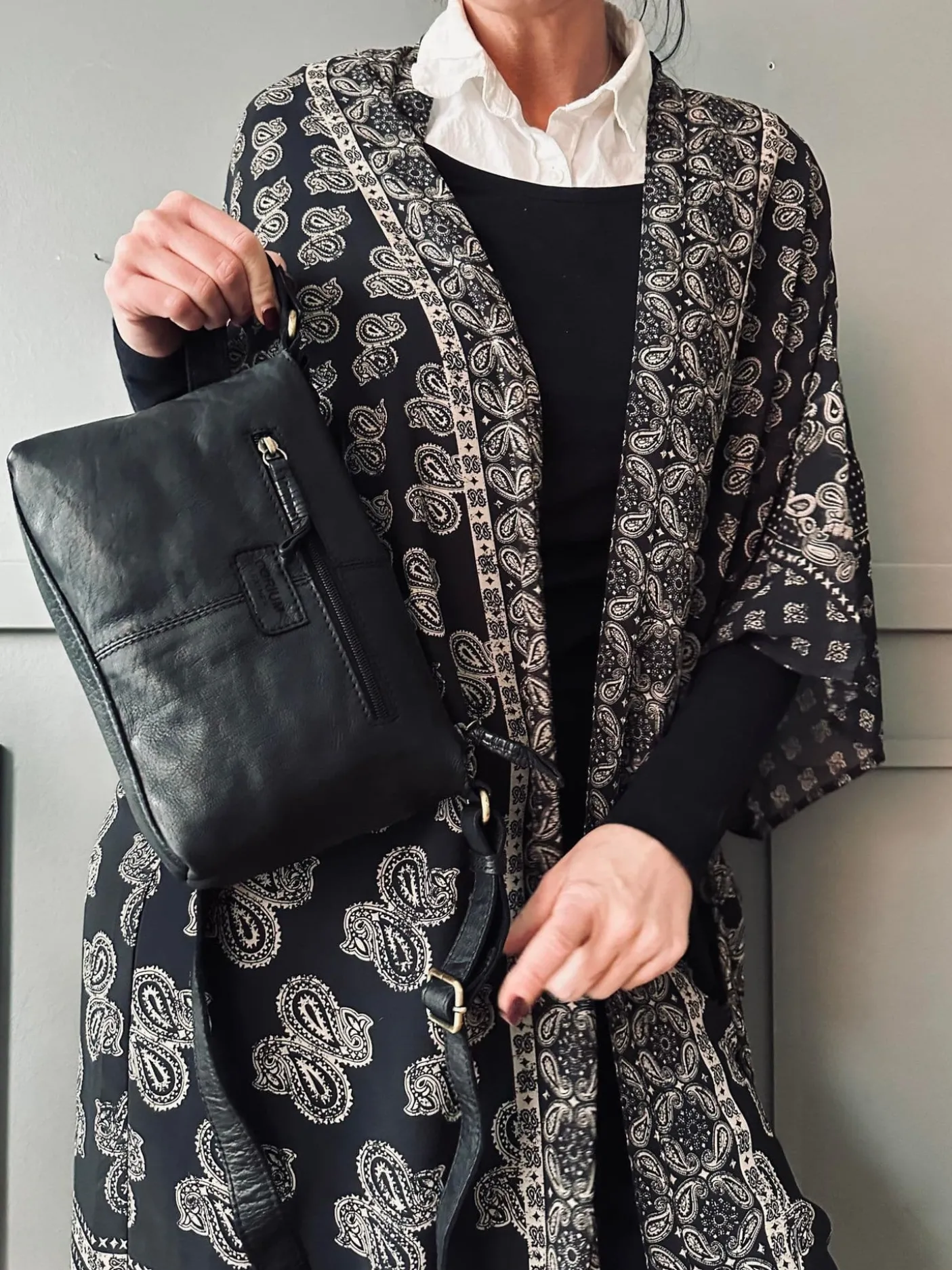 Crossbody Raw Boheme Medium – Black