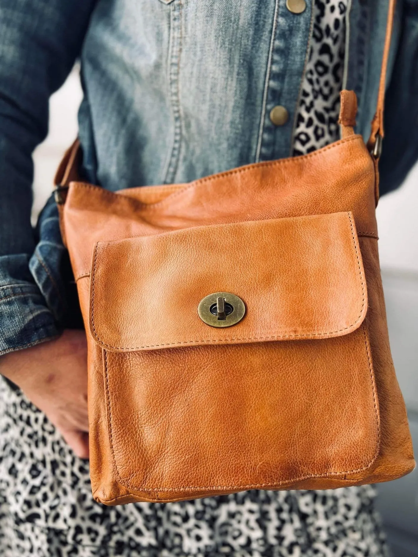 Crossover JACO Cognac - Blød skind