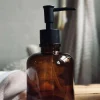 Dispenser med pumpe - Brun glas