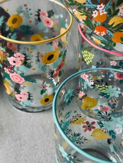 Drikkeglas FLORA - Sæt med 4 glas