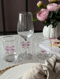 Drikkeglas med sløjfe