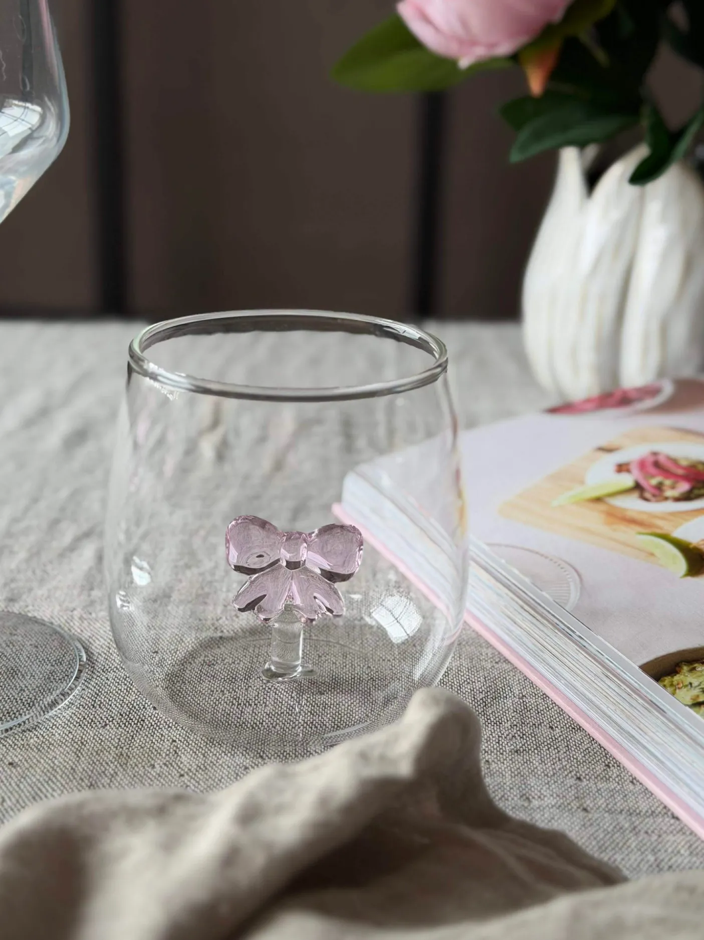 Drikkeglas med sløjfe
