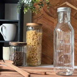 Glasflaske med Måleenheder - 1000 ml