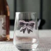 Glas med sløjfe