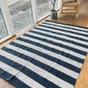 Gulvtæppe BRED STRIB - 140x200cm koks / natur
