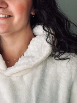 Hoodie Fleece White - Oversize